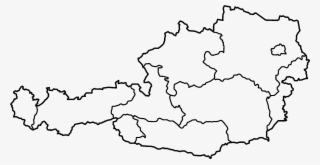 Austria States Blank - Österreich Karte Bundesländer Berge