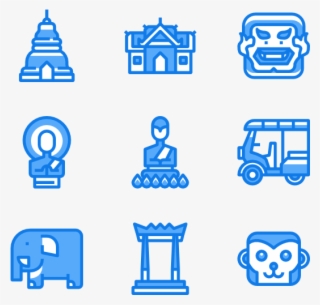 Travel To Thailand Travel Icon, Icon Pack, Icon Set, - Temple Icons