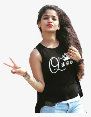 Girl Selfie Pose Png - Hd Picsart Girl Png