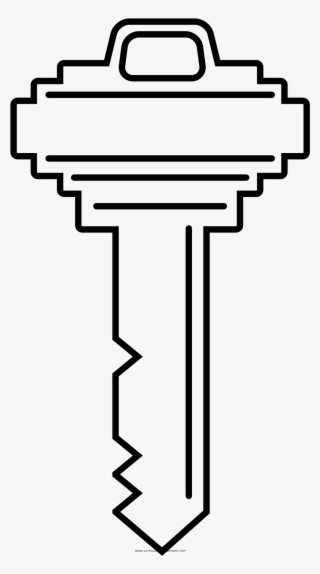 House Key Coloring Page - Space Invaders