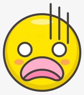 Anguished Face Emoji - Vector Graphics