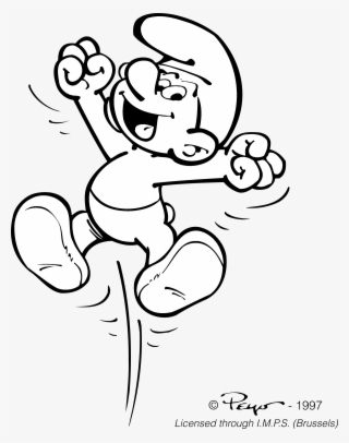 Smurf Logo Black And White - Smurf Vector