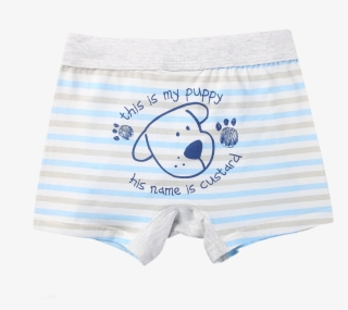 Boy Boxer Briefs Colorful Striped Puppy Underwear - Underpants