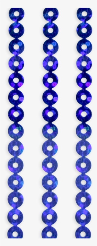 Heat Adhesive Holographic Dark Blue Sequins - Chain