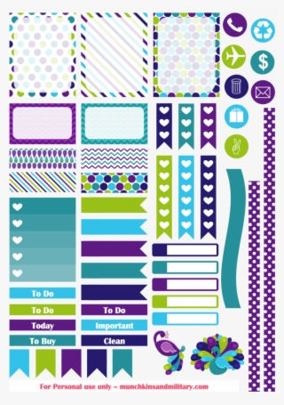 Peacock Erin Condren Life Planner Stickers Free - Printable Peacock Planner Stickers