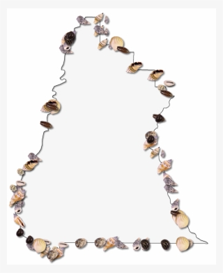 A Map Of Liberty With A Thin Black Outline, Inner Drop - Shell