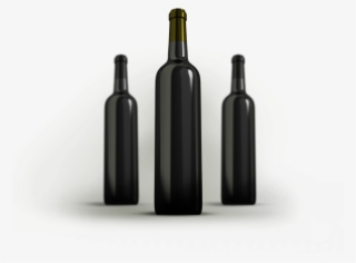 3 Bottles From Below - Wine Bottle