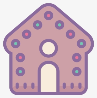 Gingerbread House Icon - Circle