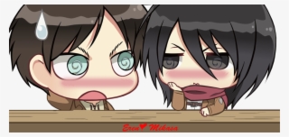 Eren X Mikasa Chibi By Supersaiyaninfinity6 - Attack On Titan Eren And Mikasa Chibi