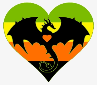 Heart Myart Dragon Ace Asexual Aromantic Redbubble - Asexual Dragon