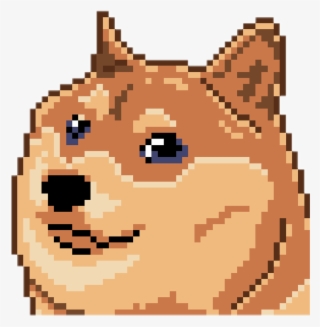 Pixelated Pixelart Freetouse Doge - Pixel Art Paint Icon