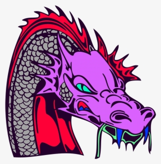 Purple Dragon Head - Illustration