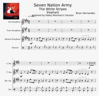 Seven Nation Army The White Stripes Elephant Inspired - Alto Sax Seven Nation Army Saxophone