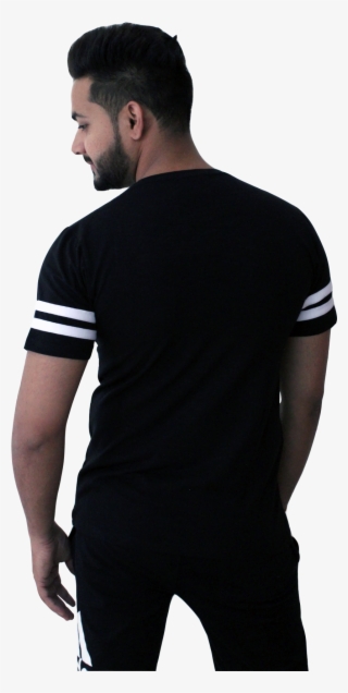 Odalis 153 Solid Black With White Stripes - Man
