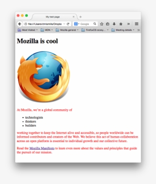 A Mozilla Logo And Some Paragraphs - Mozilla Firefox