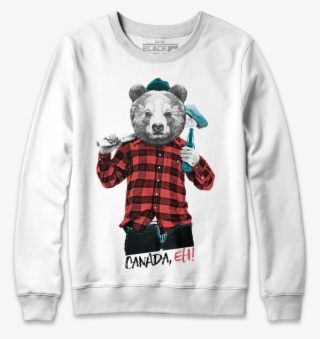 Lumberjack Bear With Beer White Crewneck Sweatshirt - Tesco Christmas Jumper
