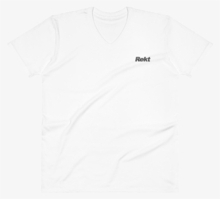 White Vneck Rezied Mockup Front Flat White - Active Shirt