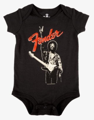 Fender® Jimi Hendrix® Collection Onesie, Black, 18 - Fender Jimi Hendrix Peace Sign T Shirt