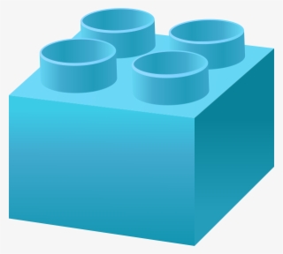 Lego Brick Light Blue - Blue Lego Brick Vector