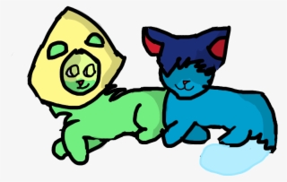 Peridot And Lapis As Cats - Cartoon