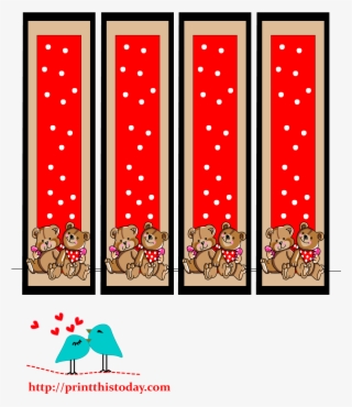 Bookmarks Featuring Teddy Bear And Hearts This Is The - Teddy Bear Bookmarks Printable