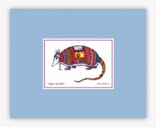 Royal Armadillo Mini-print By Nora Butler - Indian Elephant