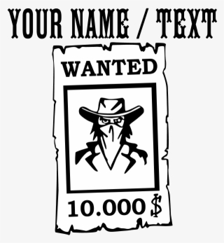 Custom Wanted Poster Shower Curtain - Cartoon
