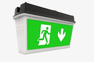 Visor Exit Sign Double Sided 120 Black - Sign