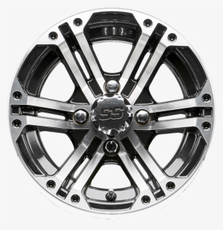 12" Rhox Rx333 Machined/black Golf Cart - Hubcap