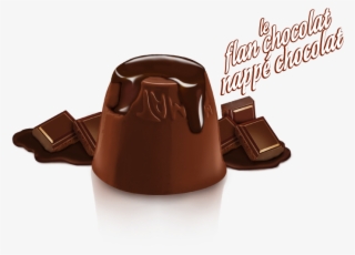 Illustration Des Le Flan Chocolat - Flan Chocolat Png