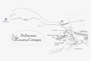 Dullstroom Country Cottages Map Plus Words - Drawing