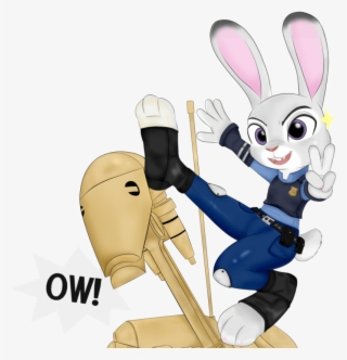 Judy And Her Battle Droid Trainer By Officer Judy-hopps - Cute B1 Battle Droid
