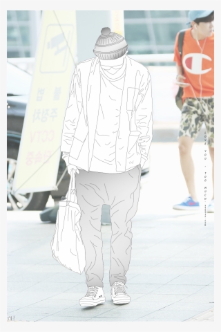 Rap Monster, Bts Lineart © - Standing