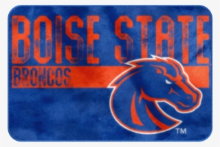 Boise State Broncos Foam Rug Bathroom Mat "worn - Label
