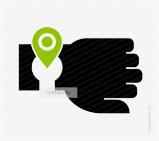 Current Location In Smartwatch Icon - Smartwatch