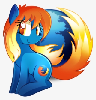 Marytheechidna, Browser Ponies, Firefox, Oc, Oc - Firefox Pony