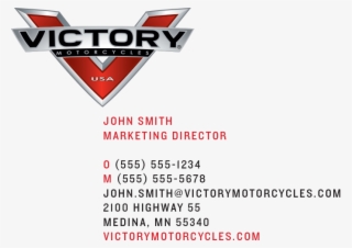 Polaris Victory Motorcycles Email Signature - Emblem