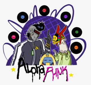 Aloha Funk~ Closer View Record Labels - Illustration