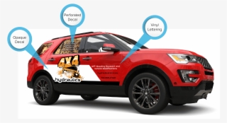 Picture Of Suv With 3 Types Of Decals - Ford
