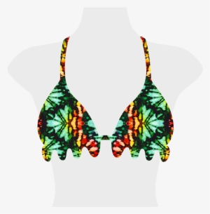 Tie Dye Flora Bikini Top