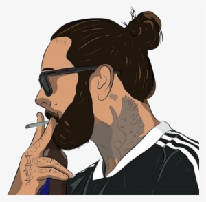 Postmalone Post Malone Posty Png Crop Cropped Celebrity - Post Malone