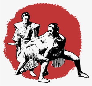 Sumo Professional Wrestling Drawing Martial Arts - Sumo Wrestling Shower Curtain