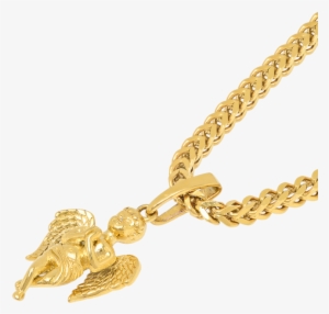 Fallen Angel Choker - Vesso Fallen Angel Pendant Gold Franco Choker