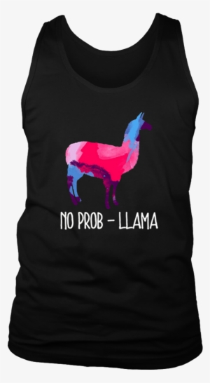 Llama T-shirt, No Prob Llamas Lovers Watercolor Shirt - Shirt