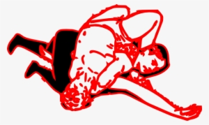 Vintage Wrestling Hold Clip Art - Wrestling Joke On Gifts And T-shirts. Framed Tile