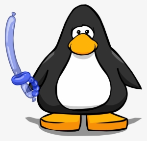 Blue Balloon Sword From A Player Card - Club Penguin Trumpet