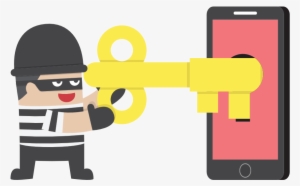 Thief Or Hacker Hacking Smartphone - Phone Hacking Png