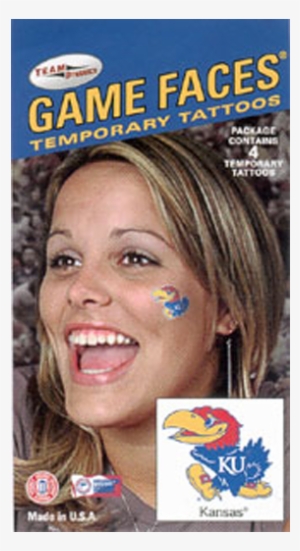 Kansas Jayhawks Temporary Game Face Tattoos