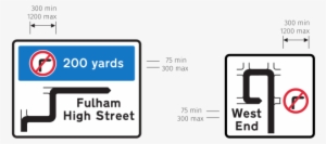 Traffic Signs Manual Chapter 3 Diagram 2123 & 2124 - Electric Blue