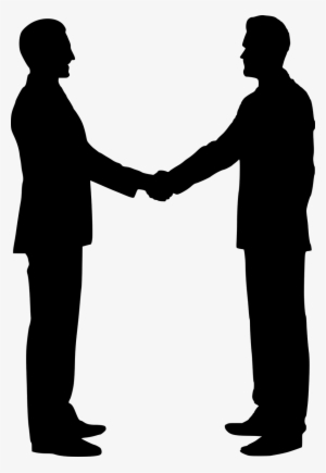 Silhouette, Team Building, Shaking Hands, Handshake - Men And Women Shaking Hands